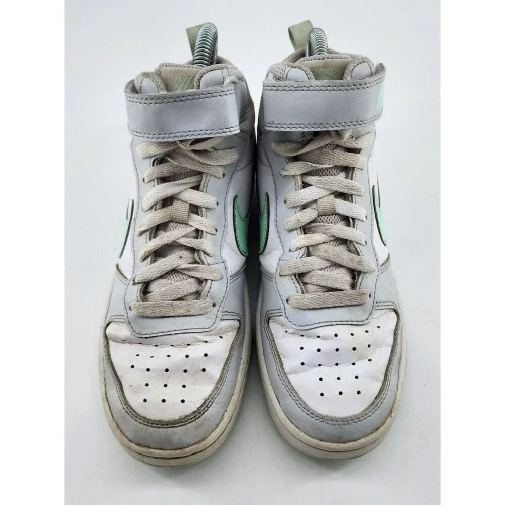 Nike‎ Court Borough Mid 2 Shoes 'Pure Platinum Mint Foam’ CD7782-011 Youth 5.5Y